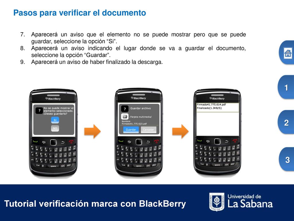 Tutorial verificación marca con BlackBerry
