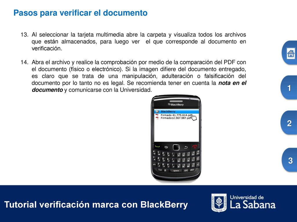 Tutorial verificación marca con BlackBerry