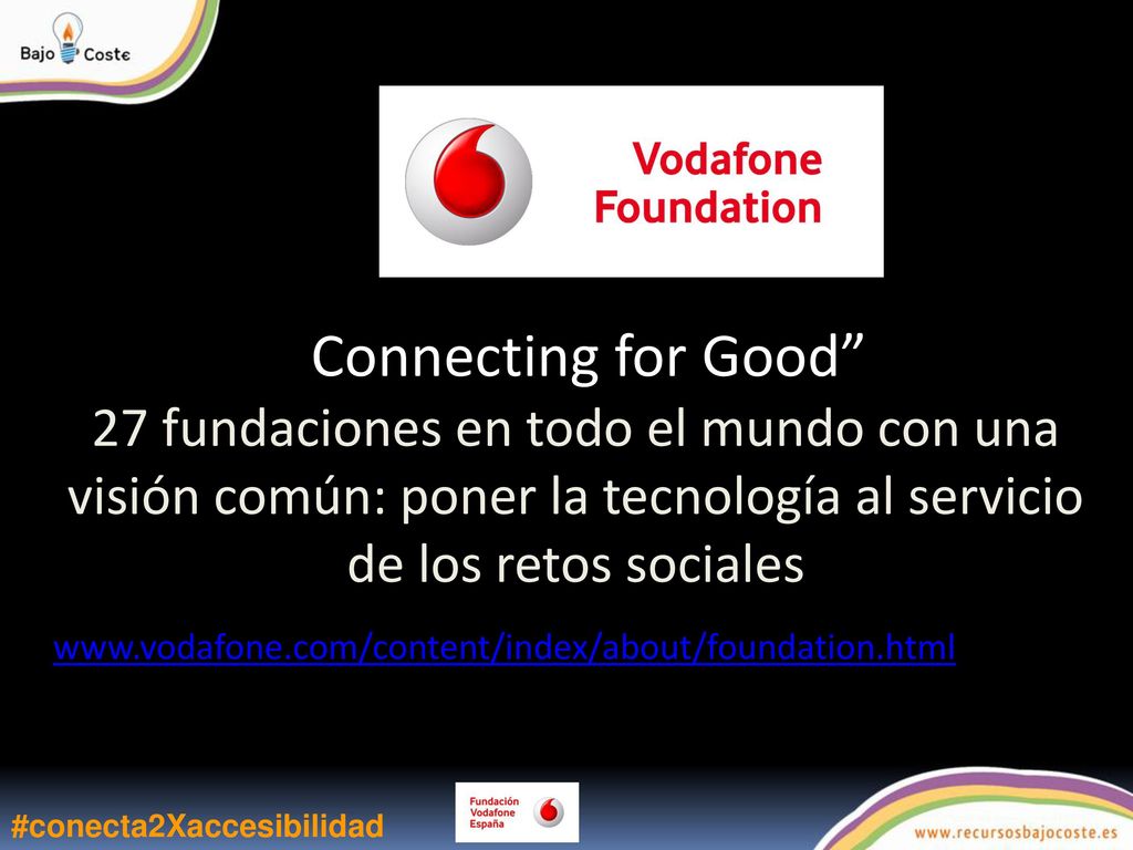 Connecting for Good 27 fundaciones en todo el mundo con una visión común: poner la tecnología al servicio de los retos sociales
