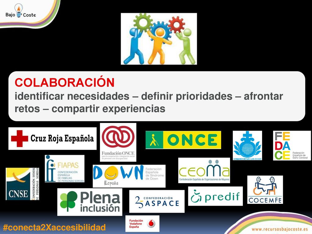 COLABORACIÓN identificar necesidades – definir prioridades – afrontar retos – compartir experiencias