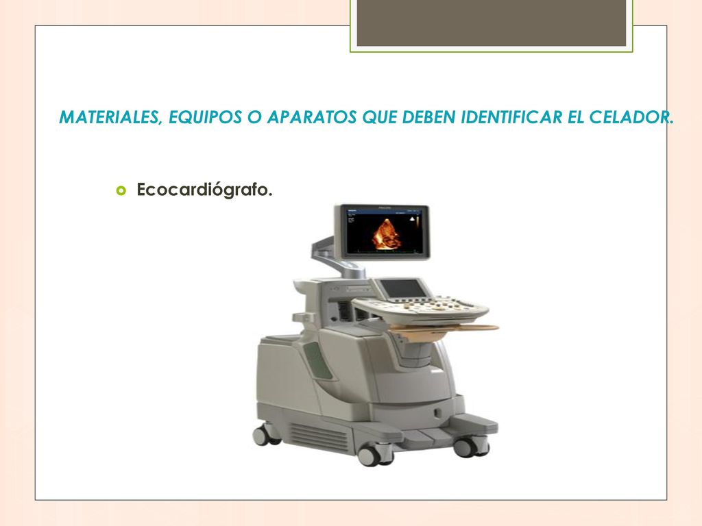 Materiales, equipos o aparatos que deben identificar el celador.