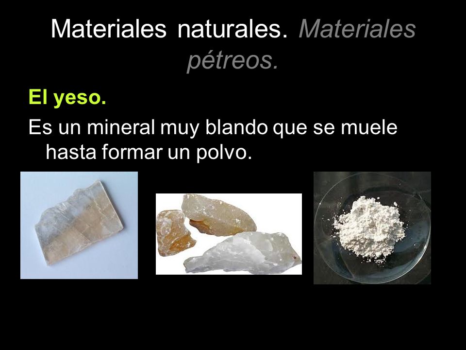 Materiales naturales. Materiales pétreos.