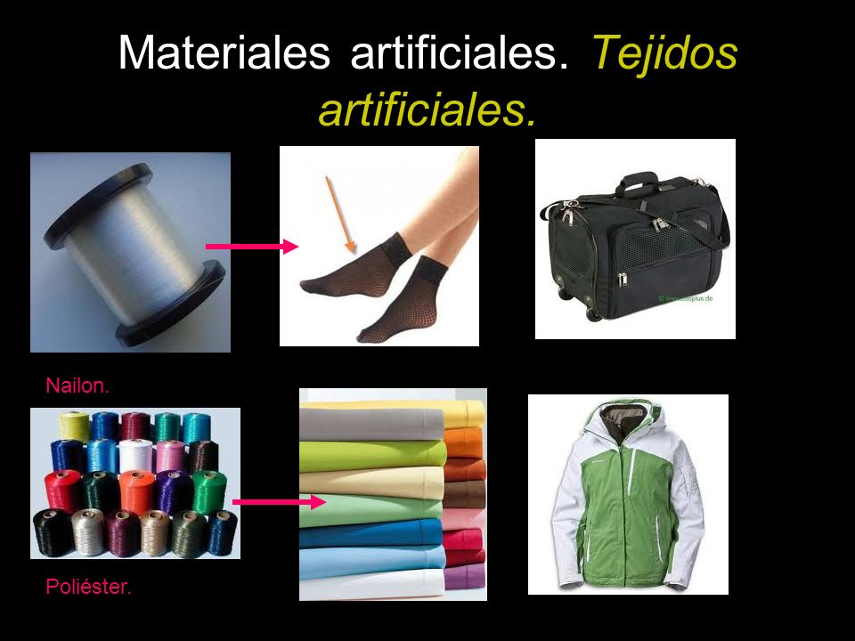 Materiales artificiales. Tejidos artificiales.