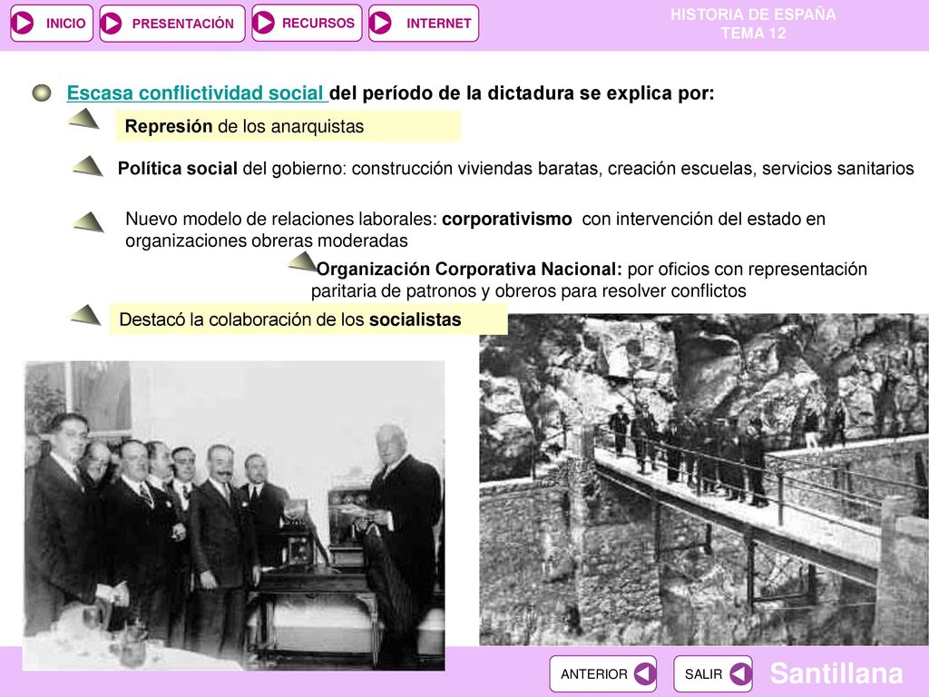 Escasa conflictividad social del período de la dictadura se explica por: