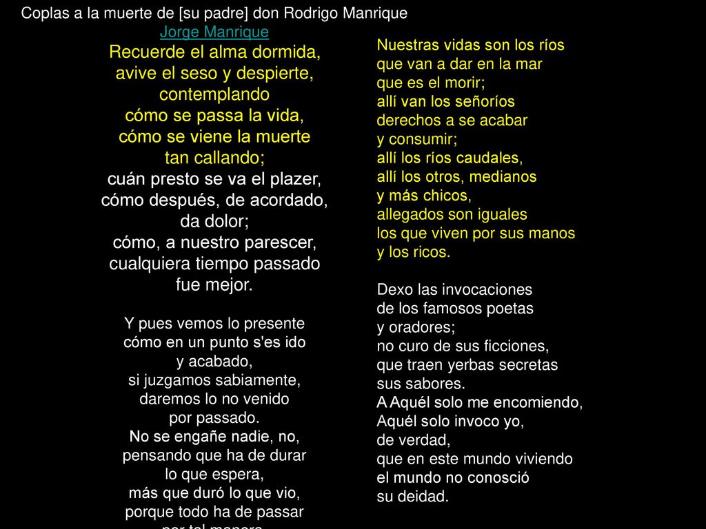 Coplas a la muerte de [su padre] don Rodrigo Manrique