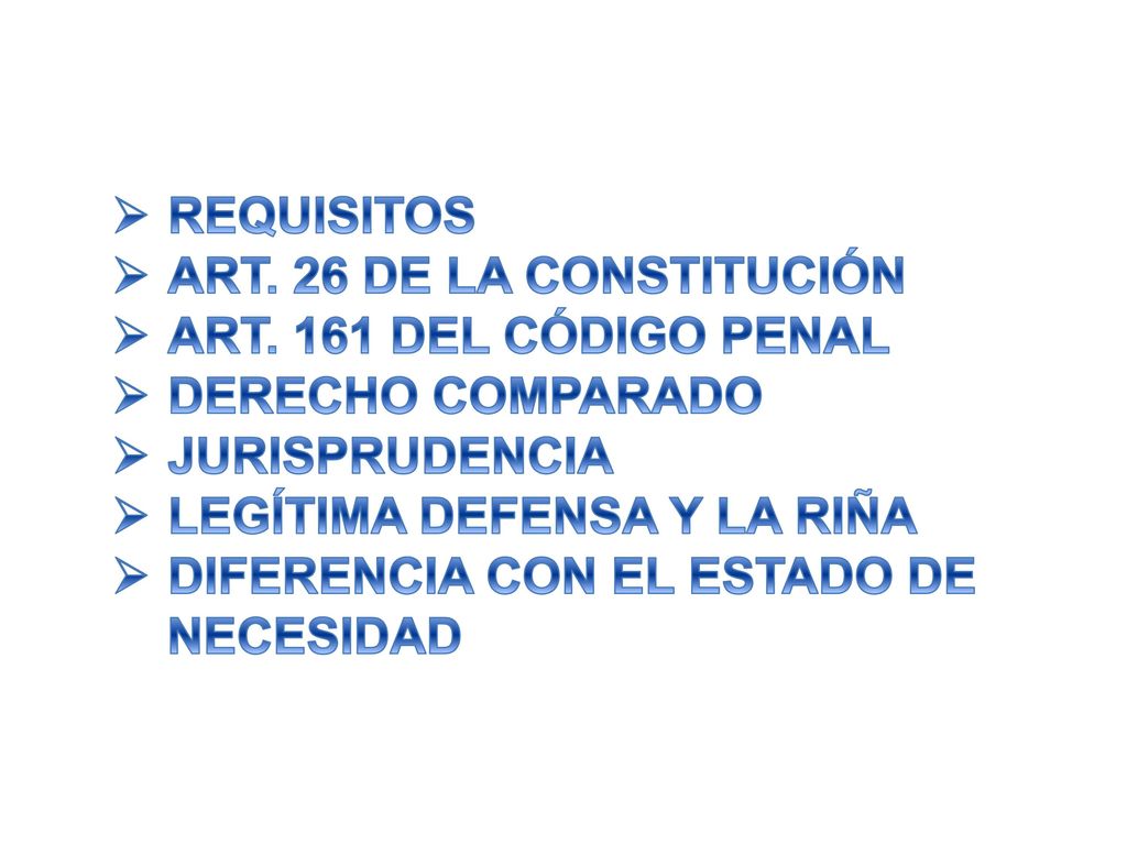 REQUISITOS ART. 26 DE LA CONSTITUCIÓN. ART. 161 DEL CÓDIGO PENAL. DERECHO COMPARADO. JURISPRUDENCIA.