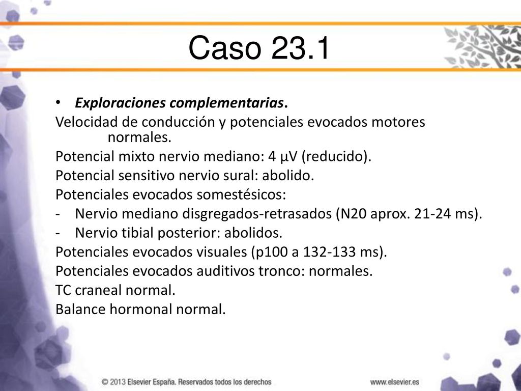 Caso 23.1 Exploraciones complementarias.