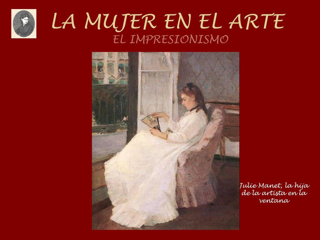 Julie Manet, la hija de la artista en la ventana