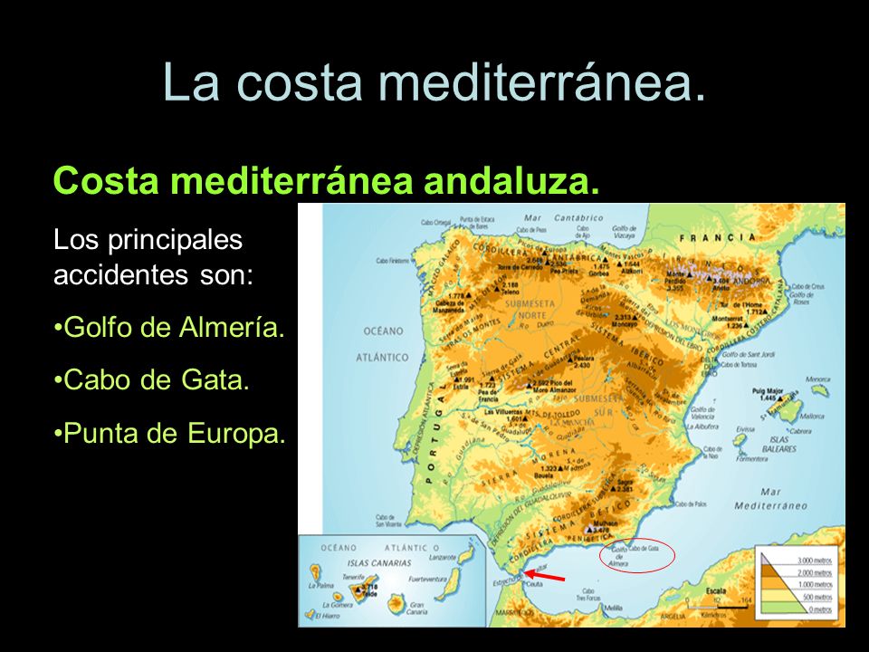 La costa mediterránea. Costa mediterránea andaluza.