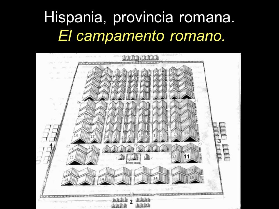 Hispania, provincia romana. El campamento romano.