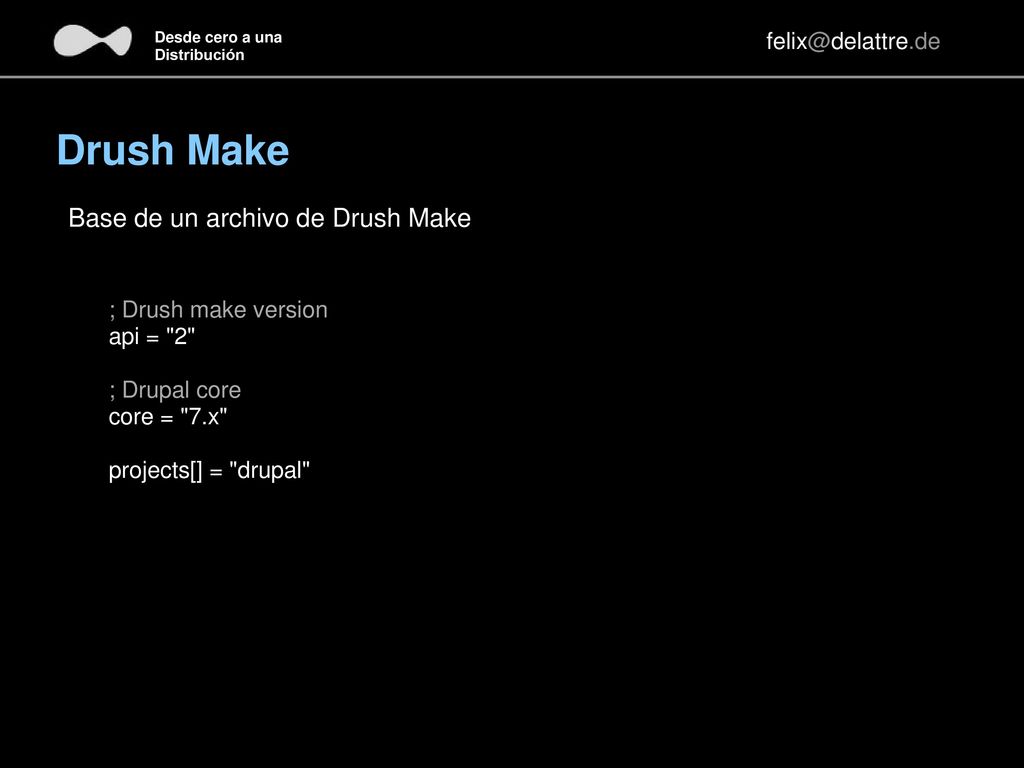Drush Make Base de un archivo de Drush Make ; Drush make version