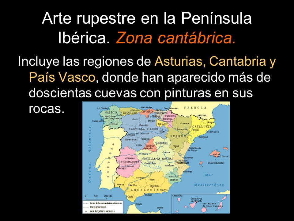 Arte rupestre en la Península Ibérica. Zona cantábrica.