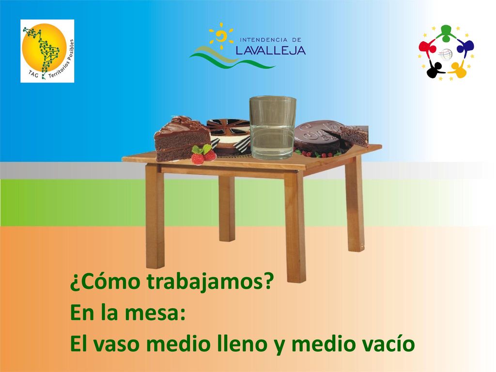 ¿Cómo trabajamos En la mesa: El vaso medio lleno y medio vacío
