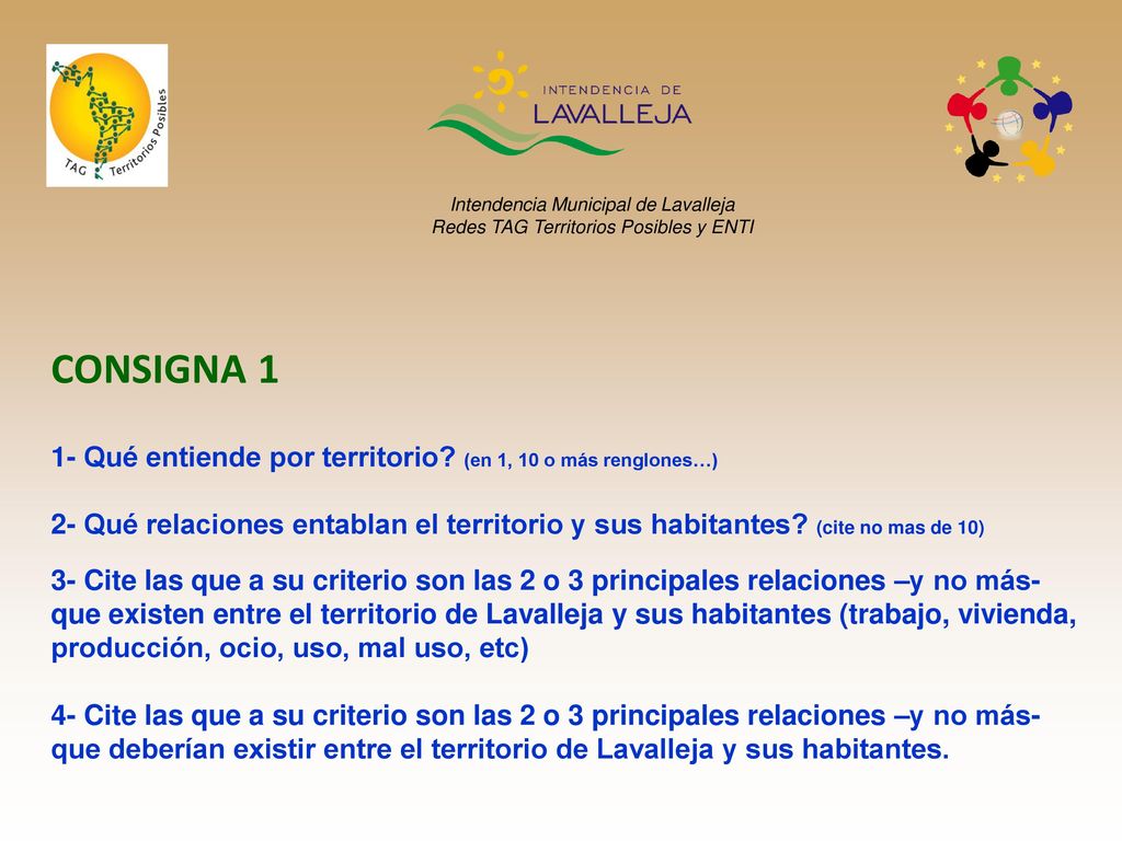 CONSIGNA 1 1- Qué entiende por territorio (en 1, 10 o más renglones…)