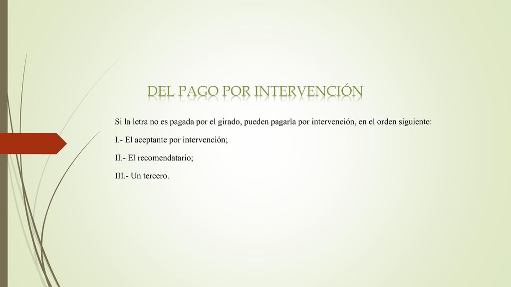Del pago por intervención