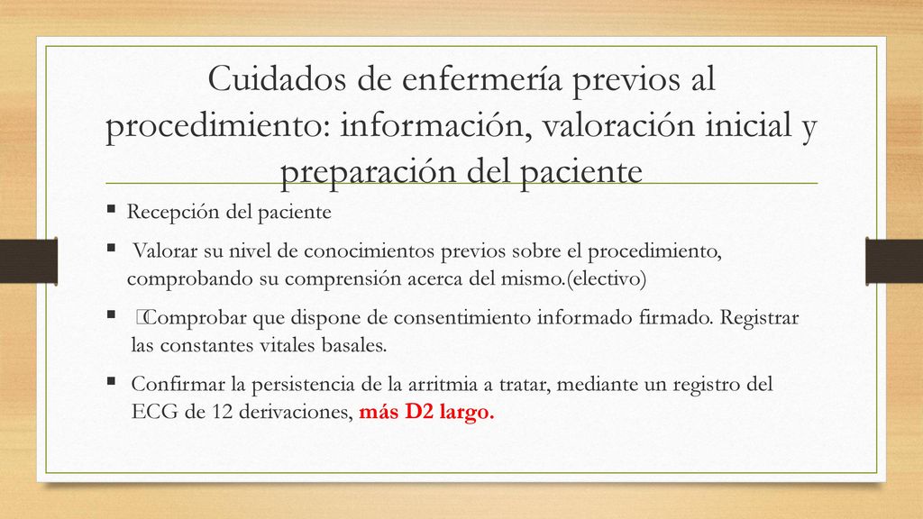Cuidados de enfermería previos al procedimiento: información, valoración inicial y preparación del paciente