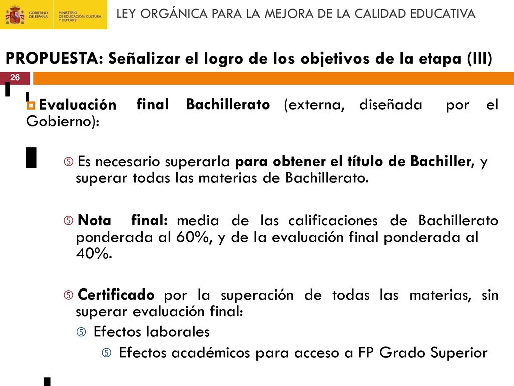 PROPUESTA: Señalizar el logro de los objetivos de la etapa (III)