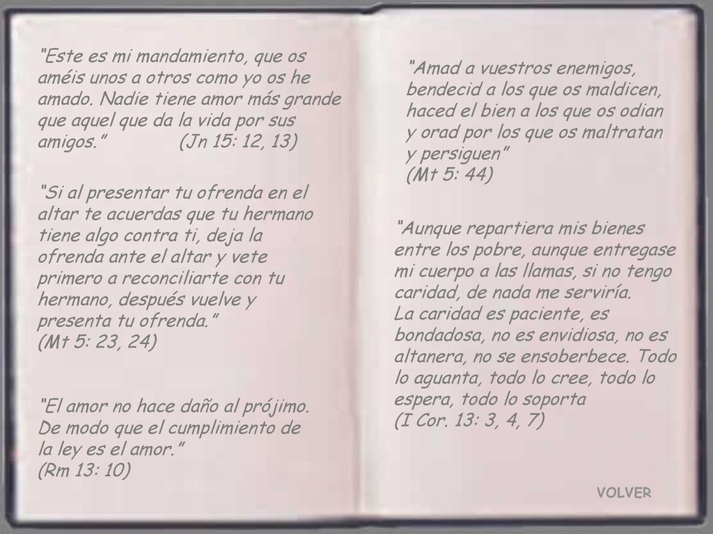 Este es mi mandamiento, que os améis unos a otros como yo os he amado