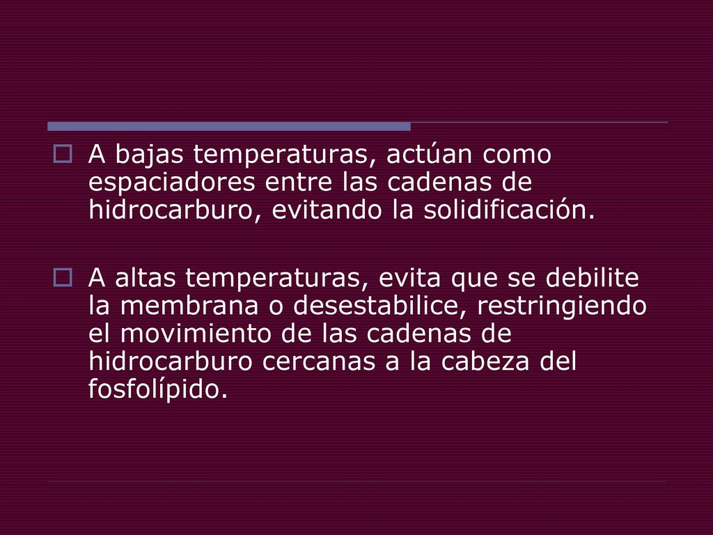 A bajas temperaturas, actúan como espaciadores entre las cadenas de hidrocarburo, evitando la solidificación.