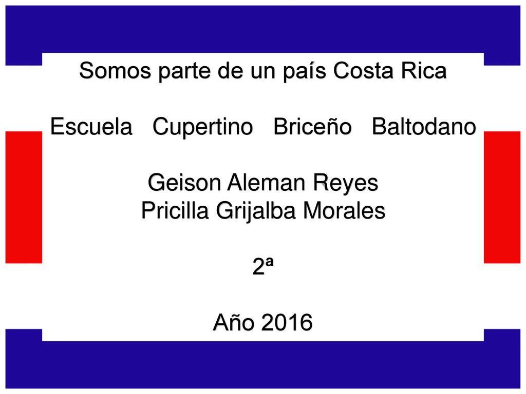 Somos parte de un país Costa Rica Escuela Cupertino Briceño Baltodano