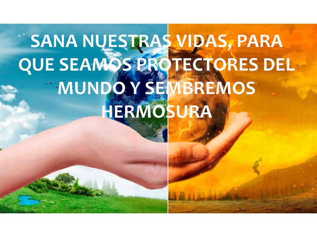 SANA NUESTRAS VIDAS, PARA QUE SEAMOS PROTECTORES DEL MUNDO Y SEMBREMOS HERMOSURA
