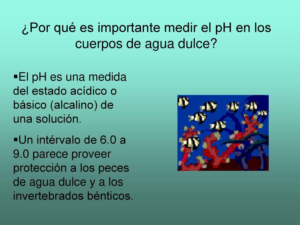 ¿Por qué es importante medir el pH en los cuerpos de agua dulce