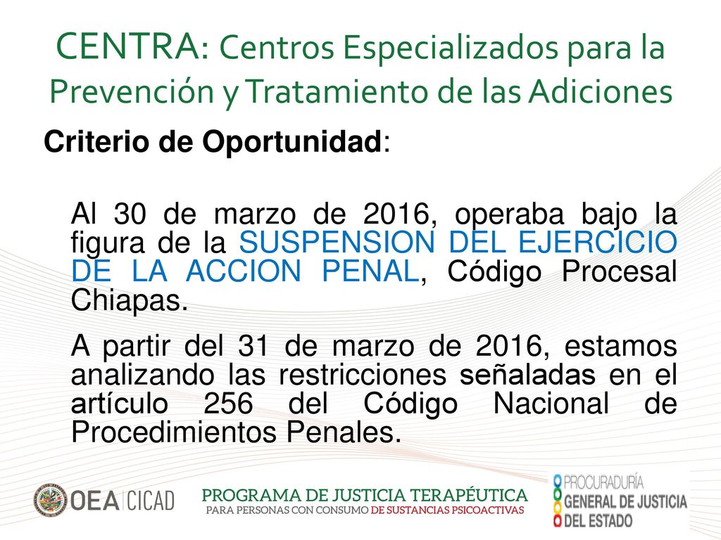 CENTRA: Centros Especializados para la Prevención y Tratamiento de las Adiciones