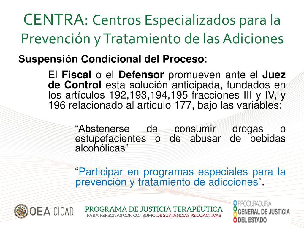 CENTRA: Centros Especializados para la Prevención y Tratamiento de las Adiciones