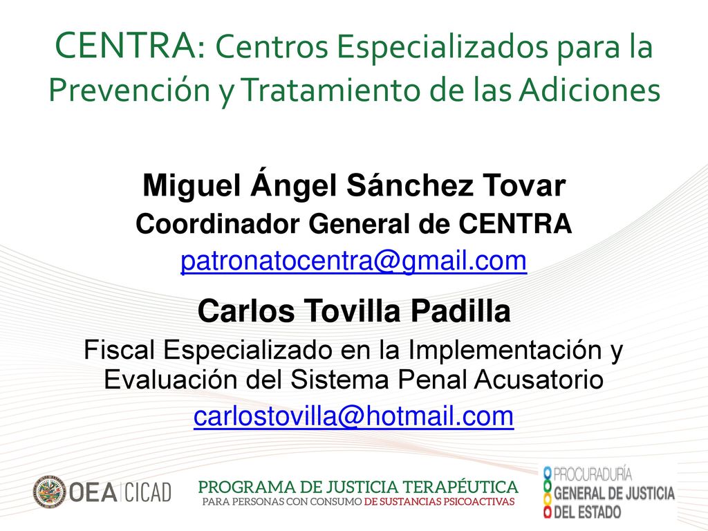 CENTRA: Centros Especializados para la Prevención y Tratamiento de las Adiciones