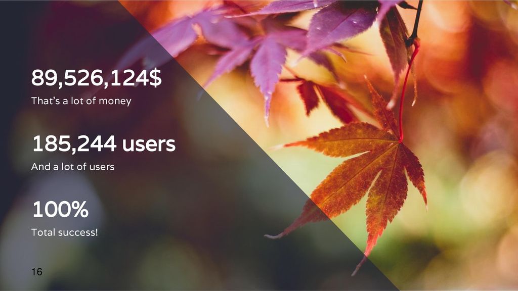 That’s a lot of money And a lot of users Total success!