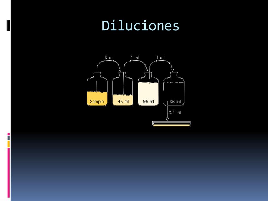 Diluciones Imagen del curso virtual de Microbiología de la Universidad de Wiscousin.