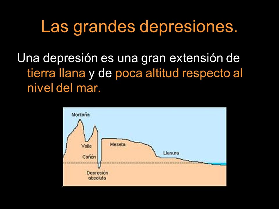 Las grandes depresiones.