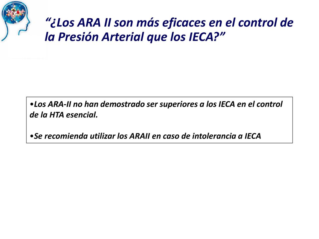 ¿Los ARA II son más eficaces en el control de la Presión Arterial que los IECA