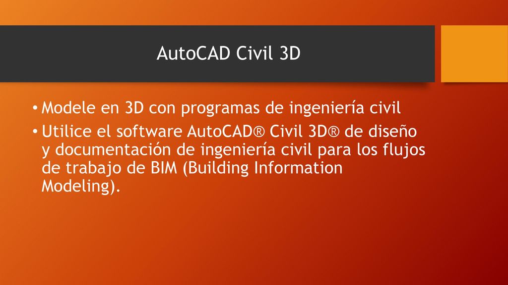 AutoCAD Civil 3D Modele en 3D con programas de ingeniería civil