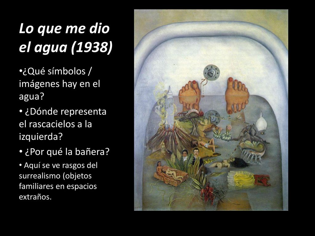 Lo que me dio el agua (1938) ¿Qué símbolos / imágenes hay en el agua
