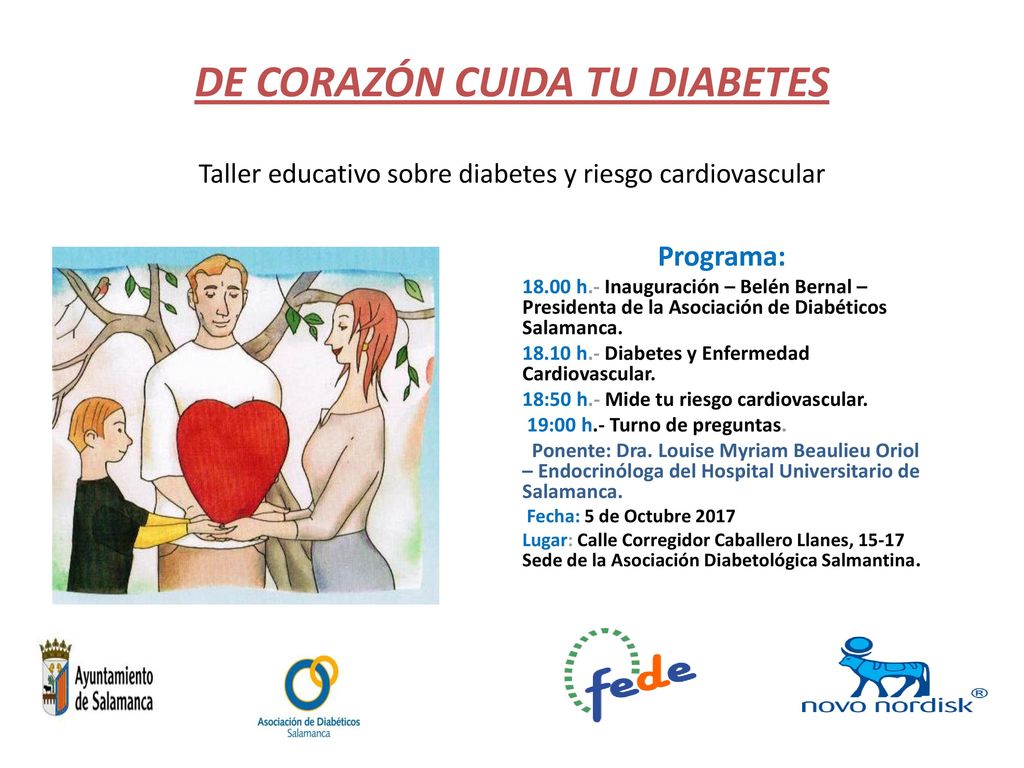 DE CORAZÓN CUIDA TU DIABETES Taller educativo sobre diabetes y riesgo cardiovascular