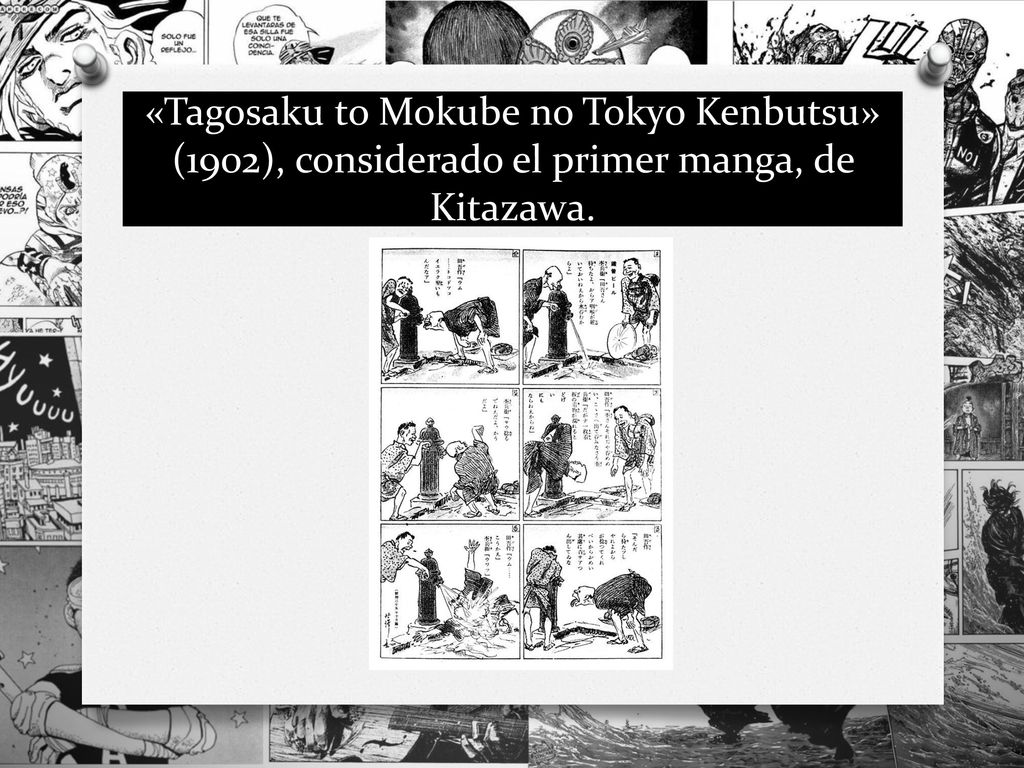 «Tagosaku to Mokube no Tokyo Kenbutsu» (1902), considerado el primer manga, de Kitazawa.