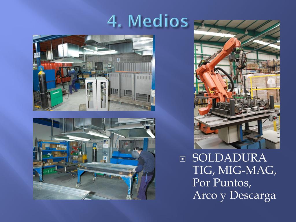 4. Medios SOLDADURA TIG, MIG-MAG, Por Puntos, Arco y Descarga