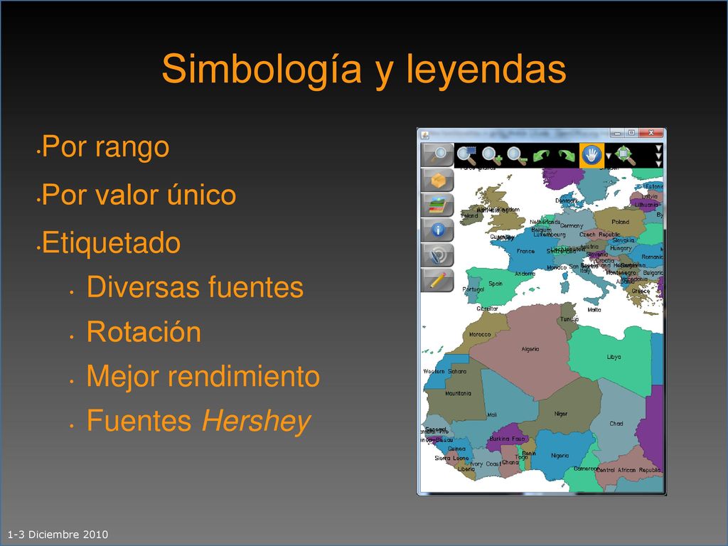 Simbología y leyendas Por rango Por valor único Etiquetado