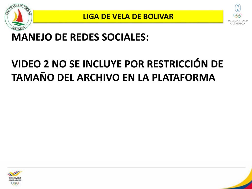 MANEJO DE REDES SOCIALES: VIDEO 2 NO SE INCLUYE POR RESTRICCIÓN DE