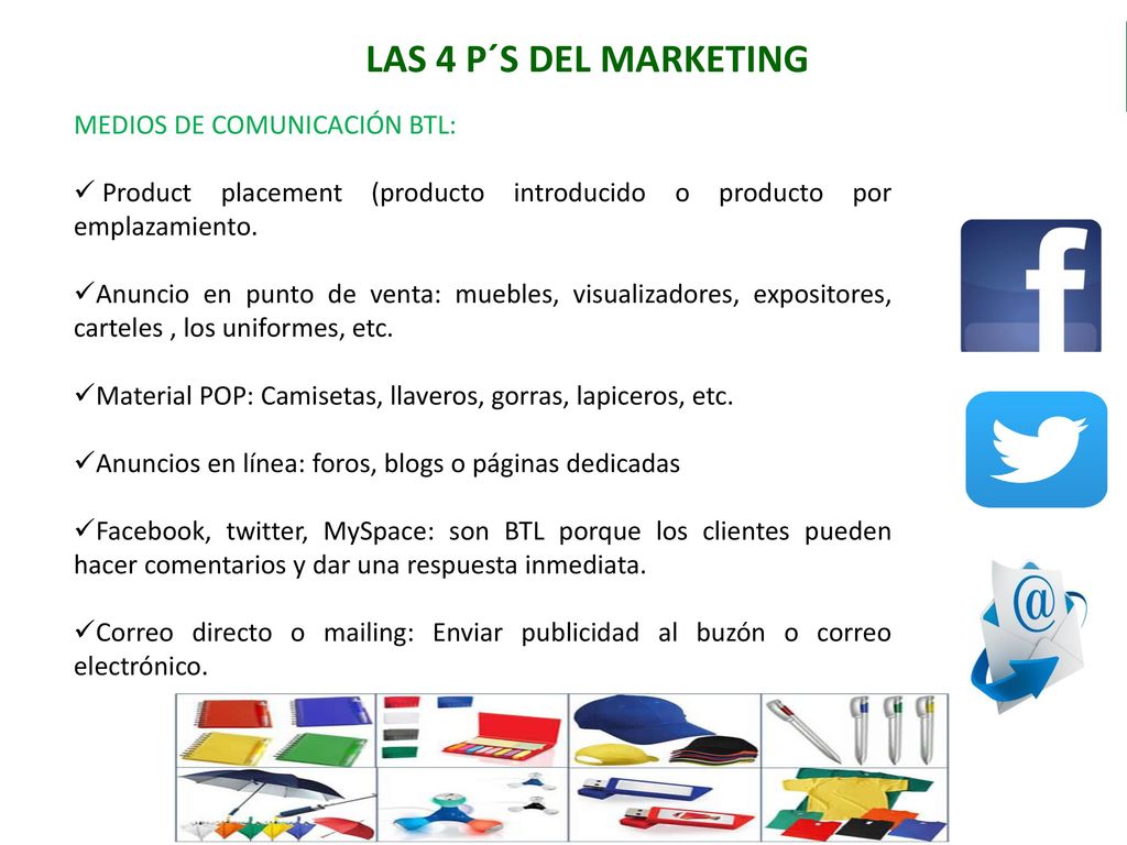 LAS 4 P´S DEL MARKETING MEDIOS DE COMUNICACIÓN BTL: