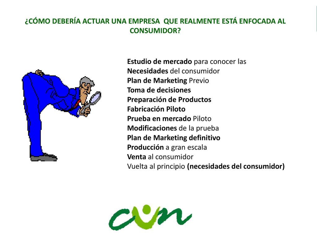 ¿CÓMO DEBERÍA ACTUAR UNA EMPRESA QUE REALMENTE ESTÁ ENFOCADA AL CONSUMIDOR