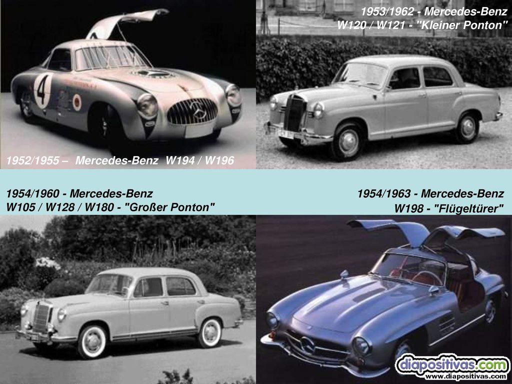 1953/ Mercedes-Benz W120 / W121 - Kleiner Ponton 1952/1955 – Mercedes-Benz W194 / W / Mercedes-Benz.