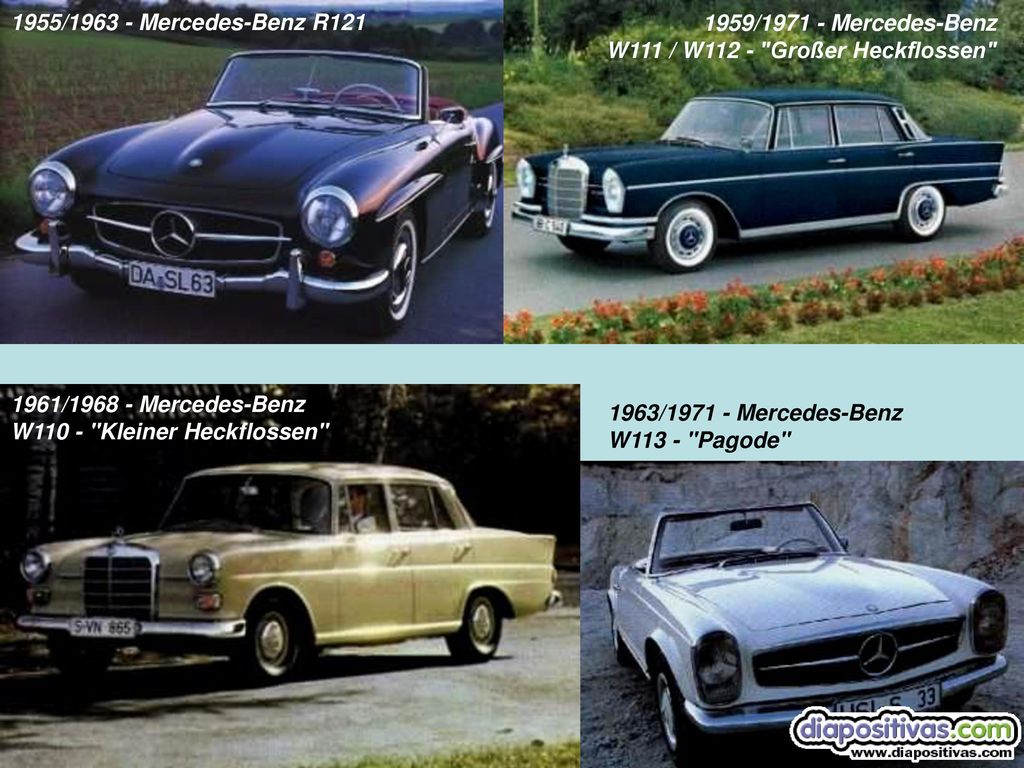 1955/ Mercedes-Benz R / Mercedes-Benz. W111 / W112 - Großer Heckflossen 1961/ Mercedes-Benz.
