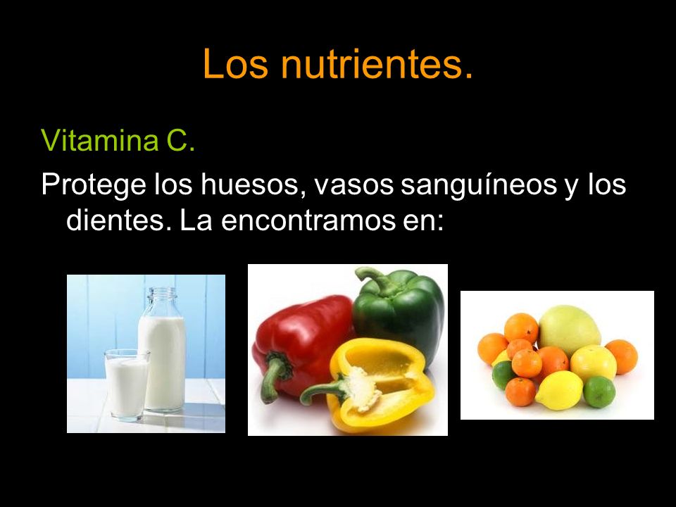 Los nutrientes. Vitamina C.