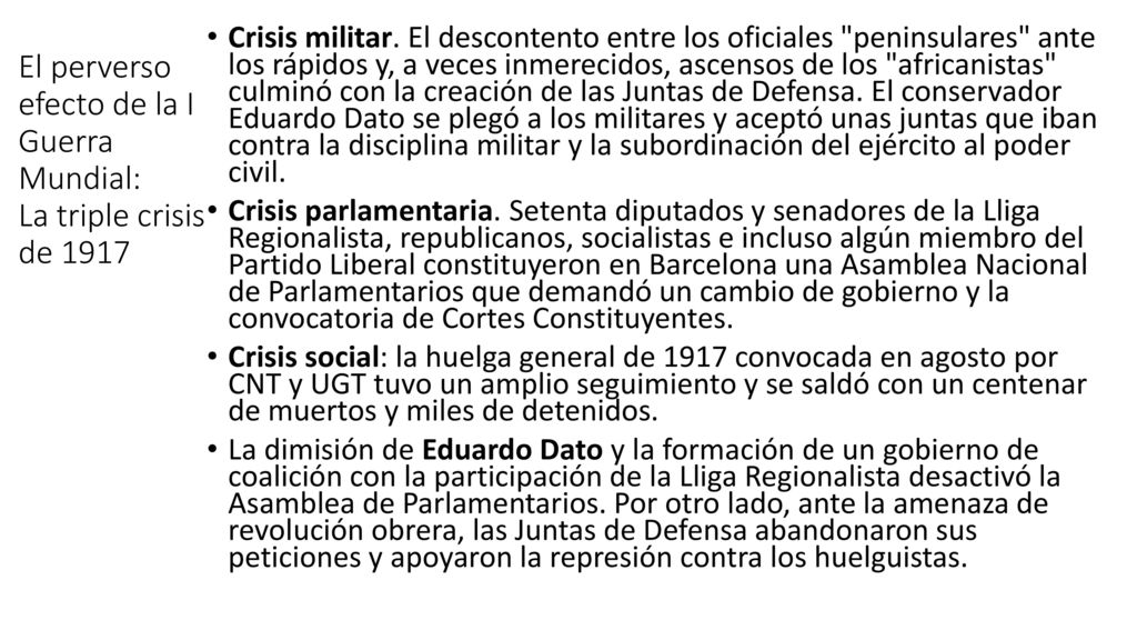 El perverso efecto de la I Guerra Mundial: La triple crisis de 1917