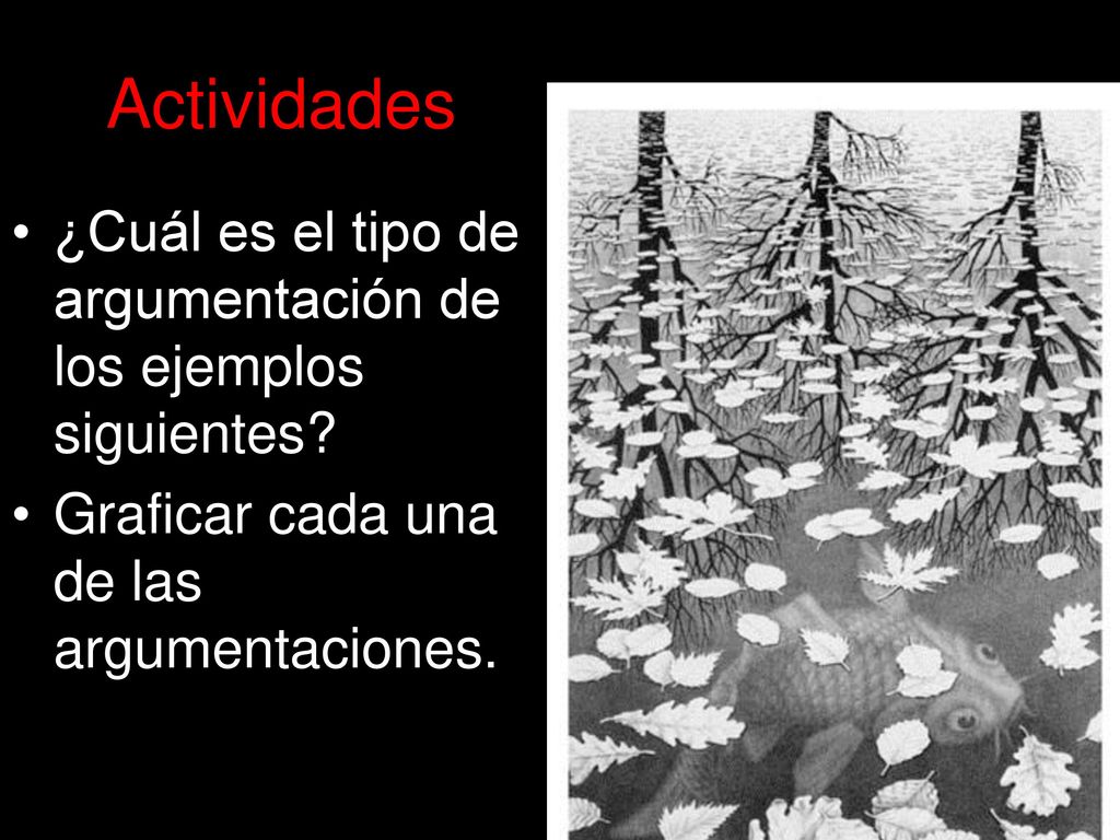 Actividades ¿Cuál es el tipo de argumentación de los ejemplos siguientes.