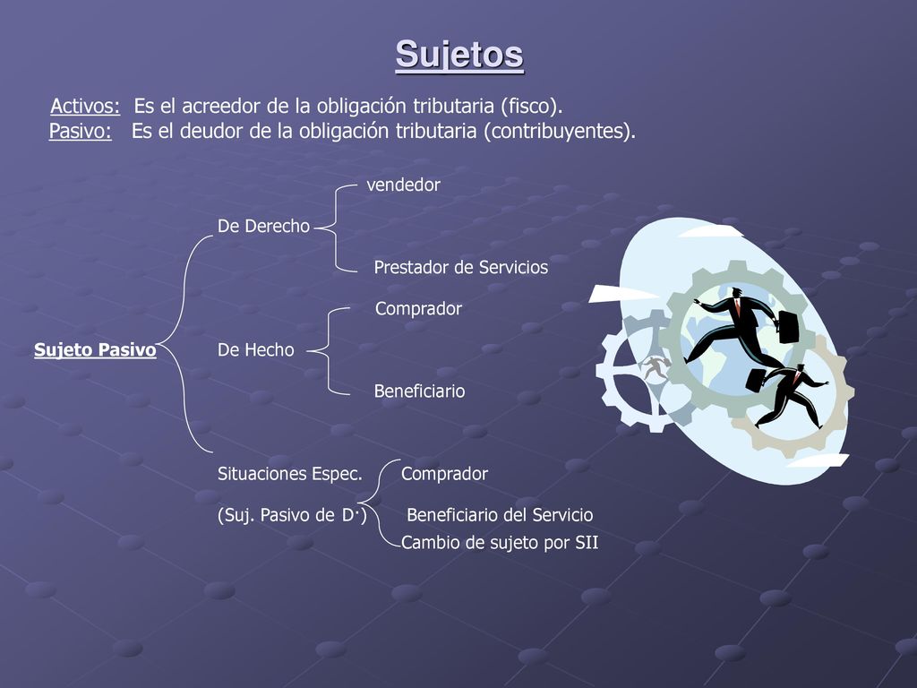 Sujetos Activos: Es el acreedor de la obligación tributaria (fisco).