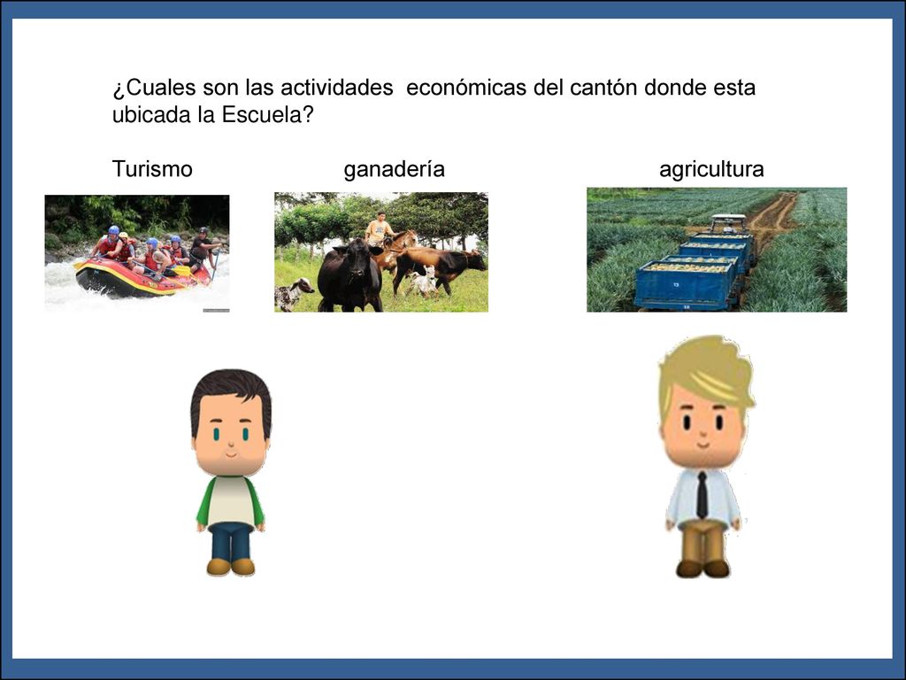 ¿Cuales son las actividades económicas del cantón donde esta ubicada la Escuela