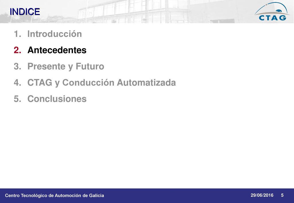 CTAG y Conducción Automatizada Conclusiones